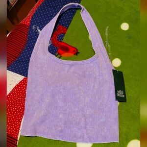 Wild Fable Lilac Ribbed Halter Top